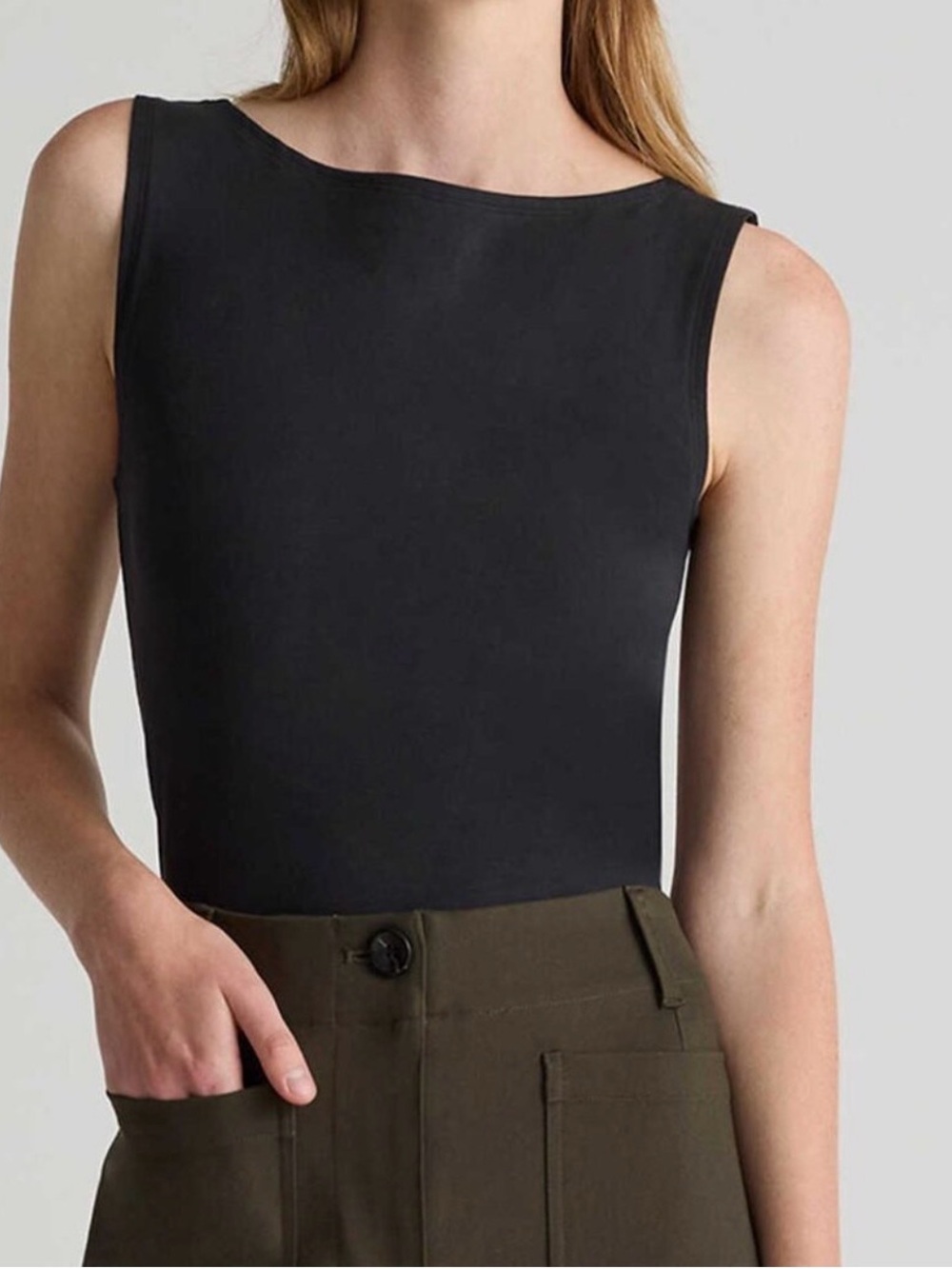 Quince Stretch Cotton Boat Neck Tank